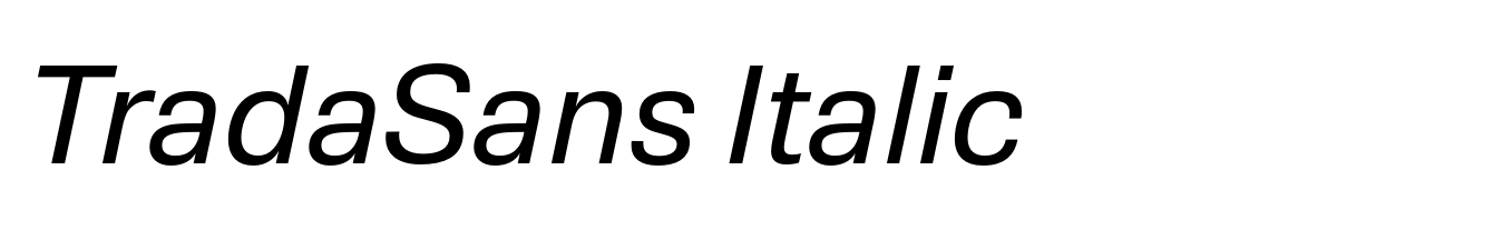 TradaSans Italic
